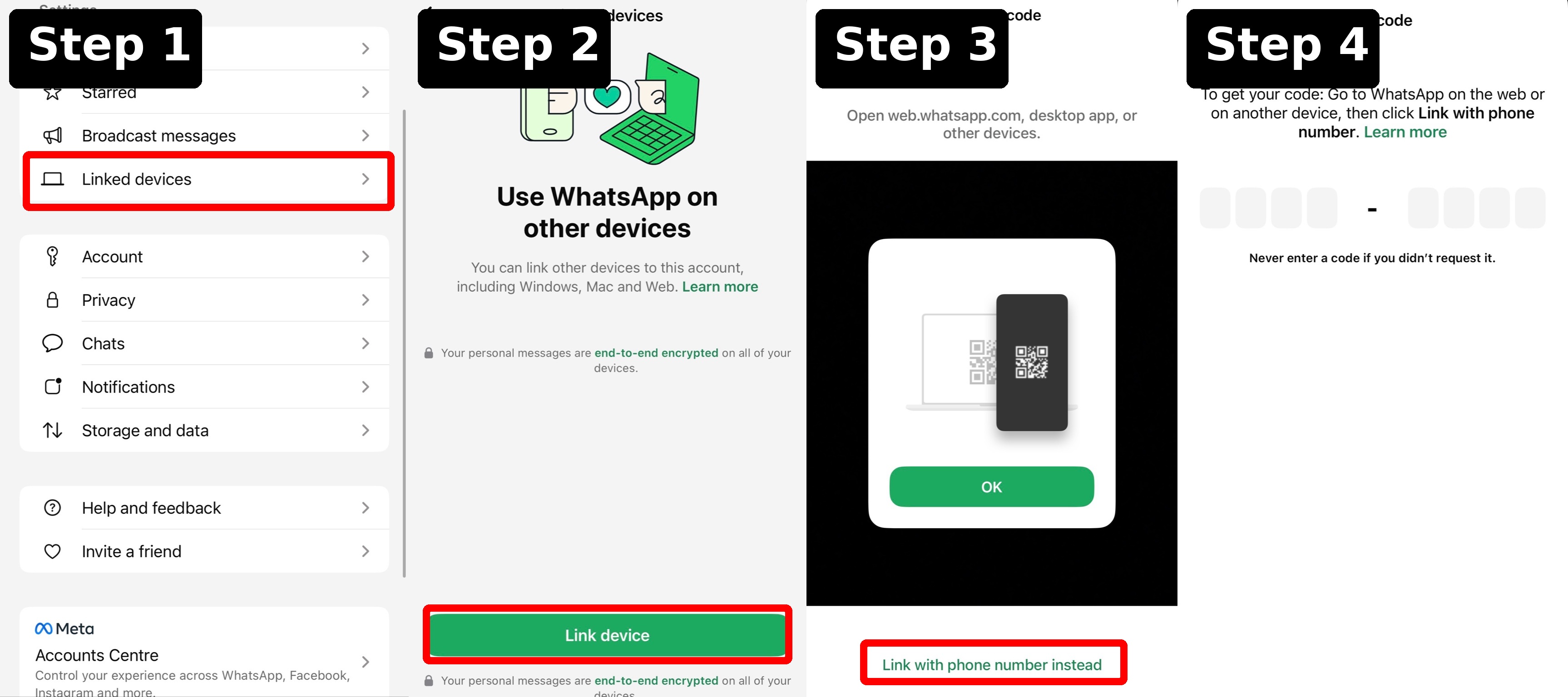 WhatsApp Pairing Steps